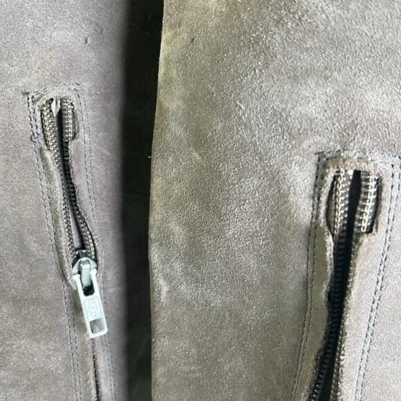 UGG Suede Partial Zip Riding Boot SZ6 Lagen Money Boho Chic Haute Hippie Boho C - Picture 10 of 16